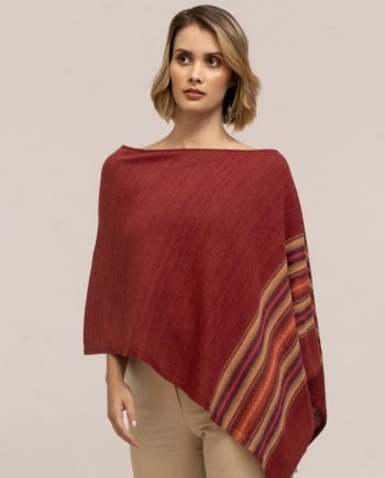 Samy Brick Red Poncho