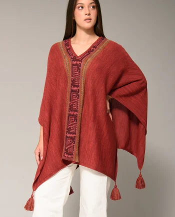 Moche Poncho Red