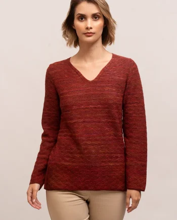 Mosaico Brick Red Sweater