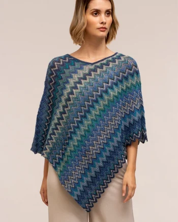 Lisbet Blue Poncho