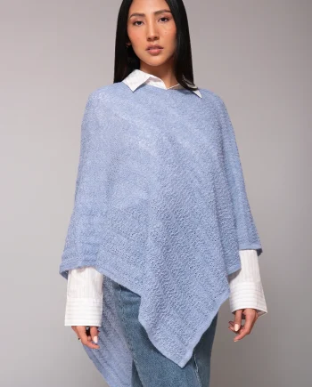 Selena Light Blue Poncho